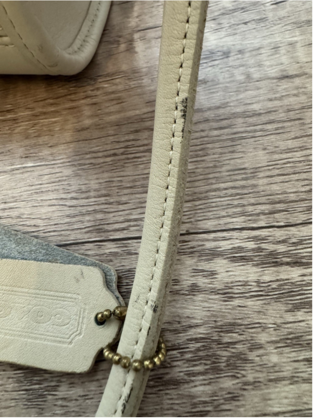 Vintage Coach Christie 9892 Bone Leather USA Minimalist Crossbody Bag - Picture 12 of 16